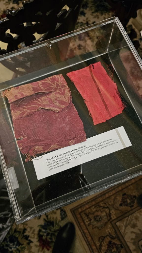 Original Upholstery From the Parlor at The campbell House