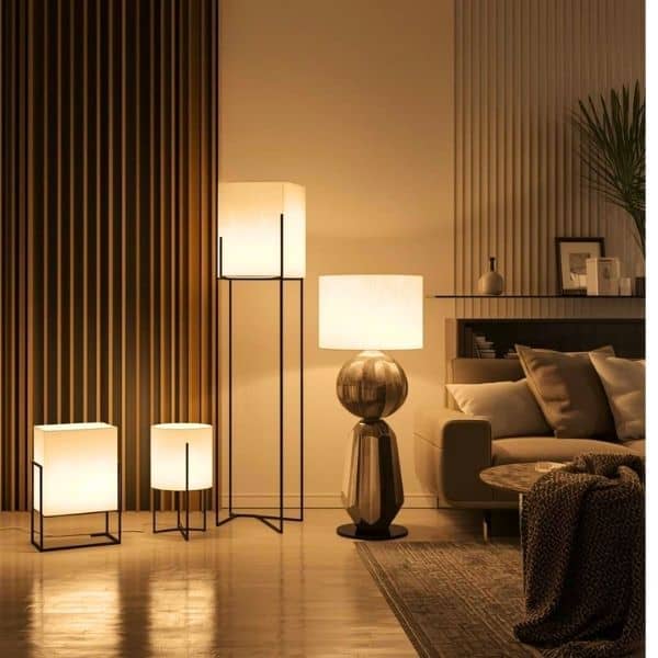 Lamps on the floor 