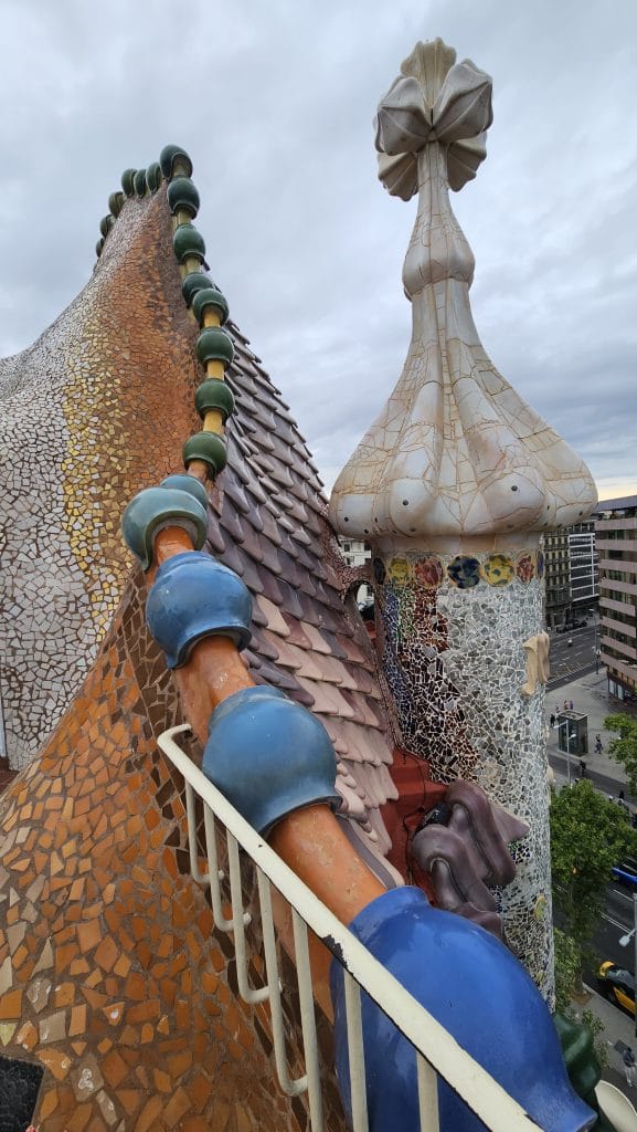 Dragon back at Casa Batlló Gaudi house